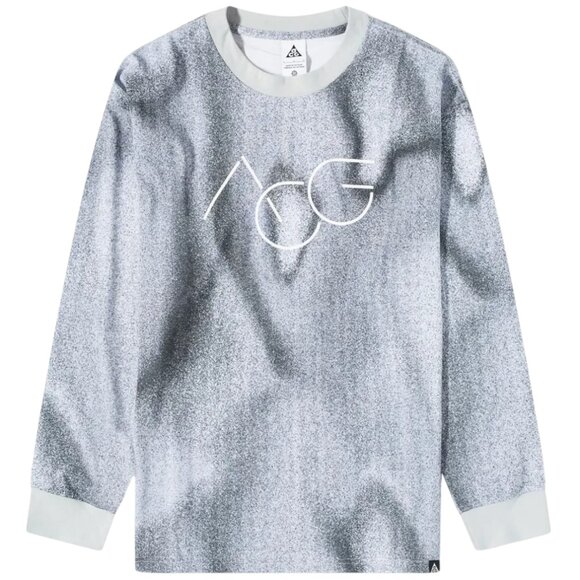 Nike ACG Snowdrift Long Sleeve T-Shirt Men's L Crewneck Pure Platinum Smoke Gray - Picture 1 of 6